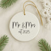 Mr. & Mrs. Est. 2025 Christmas Ornament