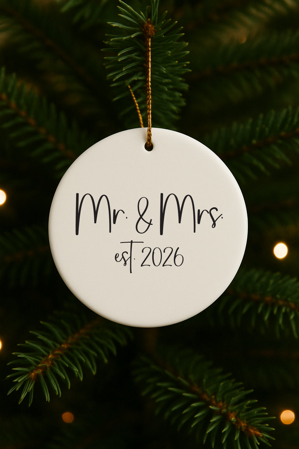 Mr. & Mrs. Est. 2026 Christmas Ornament