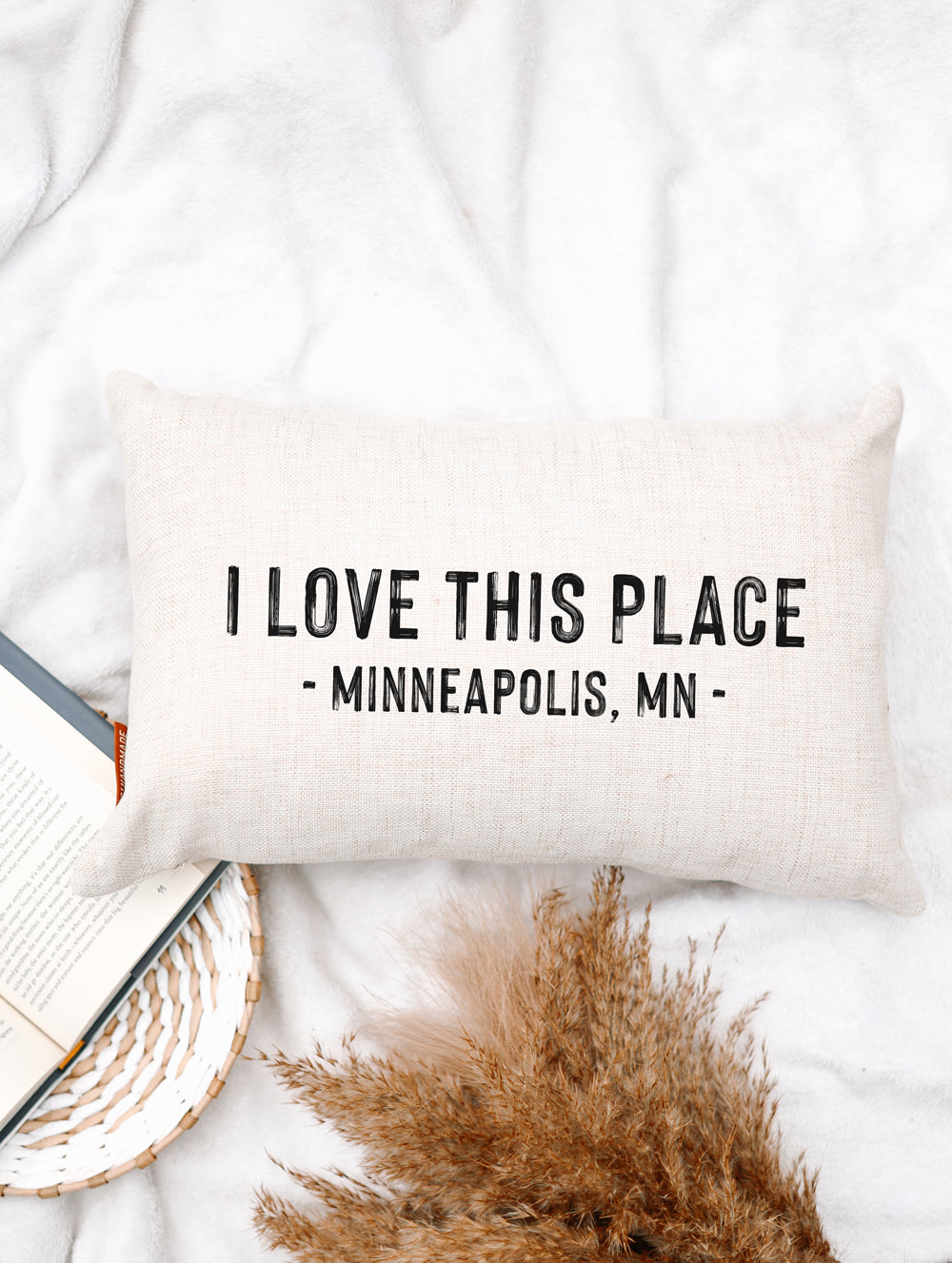 I Love This Place Location Pillow