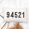 Painted Look Zip Code Pillow