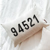 Painted Look Zip Code Pillow