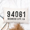 Painted Look Zip Code Pillow