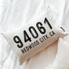 Painted Look Zip Code Pillow