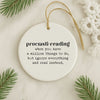 Procrasti-Reading Christmas Ornament