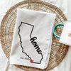 California City Heart State Tea Towel