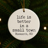 Small Town Custom City Christmas Ornament