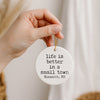 Small Town Custom City Christmas Ornament