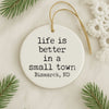 Small Town Custom City Christmas Ornament