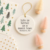 Small Town Custom City Christmas Ornament