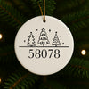 Zip Code Christmas Tree Ornament