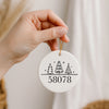Zip Code Christmas Tree Ornament