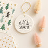 Zip Code Christmas Tree Ornament