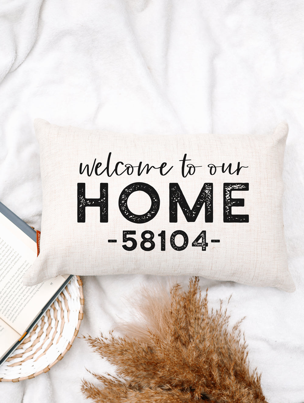 Welcome To Our Home Zip Code Pillow