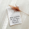 What Happens at the Lake Tea Towel