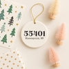 Custom Zip Code Christmas Ornament
