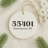 Custom Zip Code Christmas Ornament
