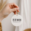 Custom Zip Code Christmas Ornament