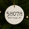 Zip Code Christmas Ornament