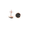 8mm Black Druzy Stud