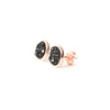 8mm Black Druzy Stud