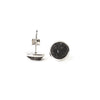8mm Black Druzy Stud