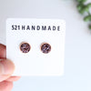 8mm Copper Purple Studs