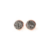 8mm Gunmetal Druzy Stud