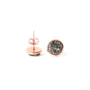 8mm Gunmetal Druzy Stud
