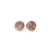 8mm Rose Gold Druzy Stud