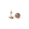 8mm Rose Gold Druzy Stud