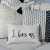 I Love Us Cursive Pillow