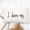 I Love Us Cursive Pillow