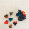 Cute Unicorn Crayon  + 6 hearts