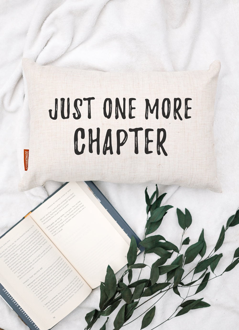 Just One More Chapter Pillow, Pillow for Reading Nook