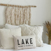 Custom Lake Pillow with Coordinates