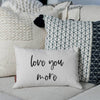 Love You More Cursive Pillow