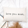 Love You Most Typewriter Pillow